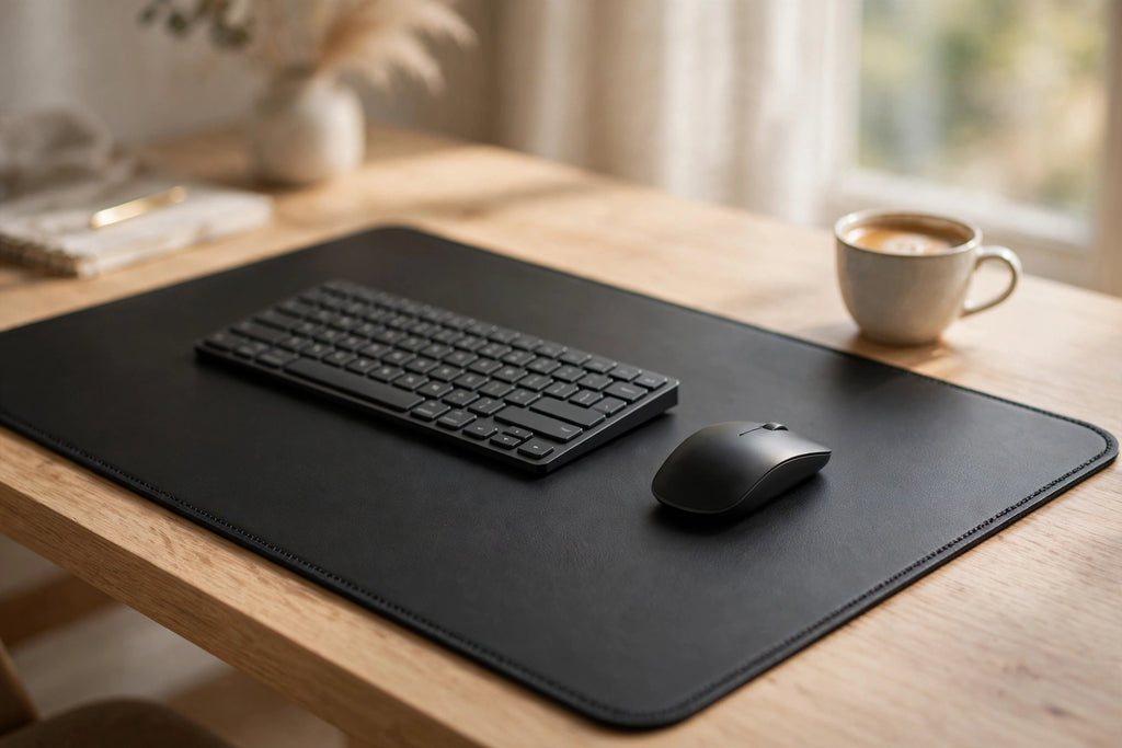 The Kensington Desk Mat - Black styled