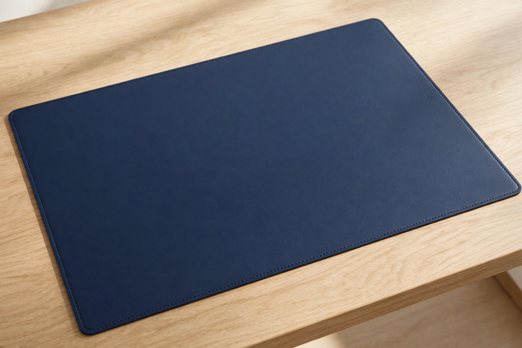 The Kensington Desk Mat - Navy Blue flat