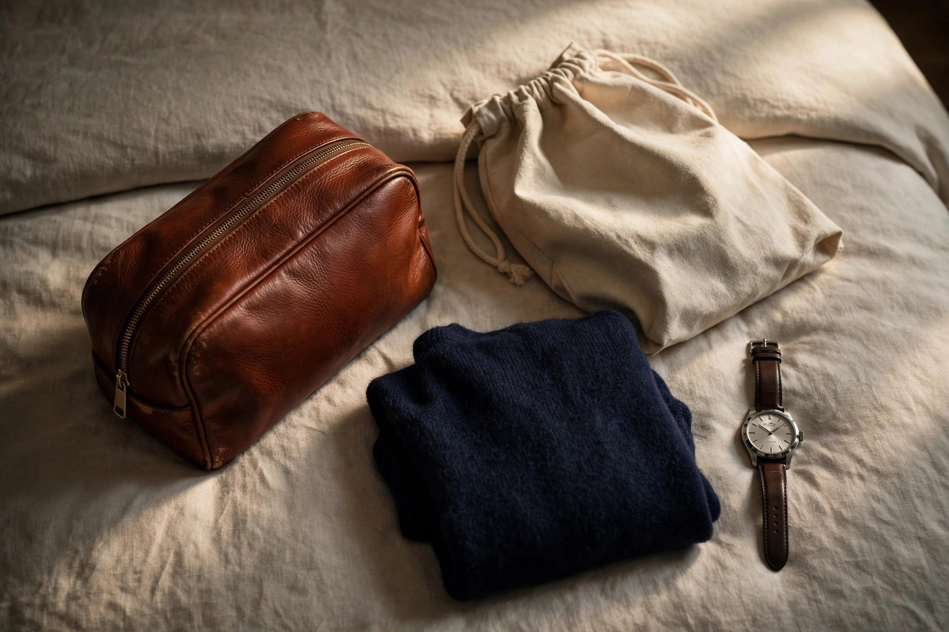 Travel collection — leather travel goods